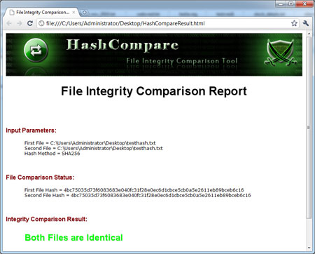 hashcompare